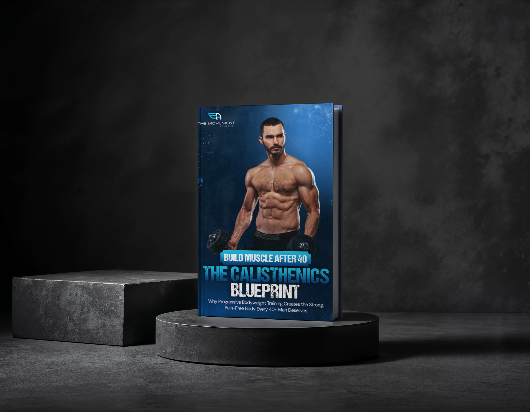 Fitness eBook cover design with athlete.