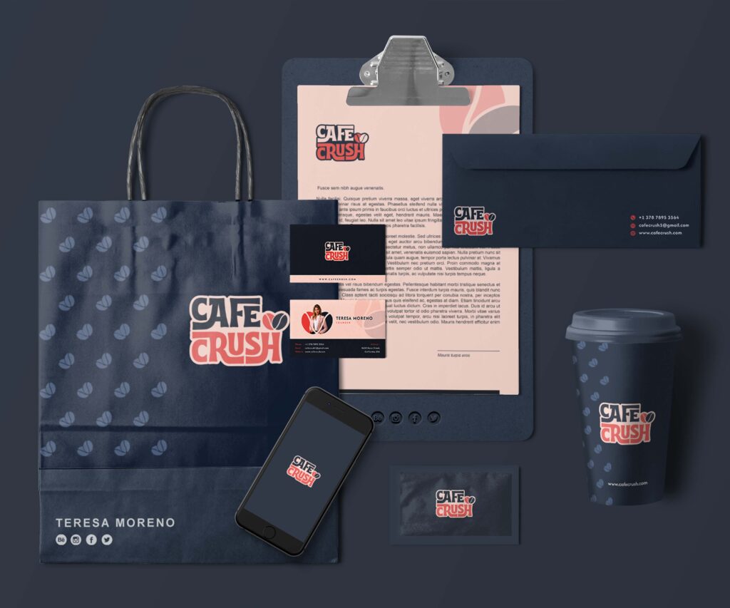 Cafe branding mockup design