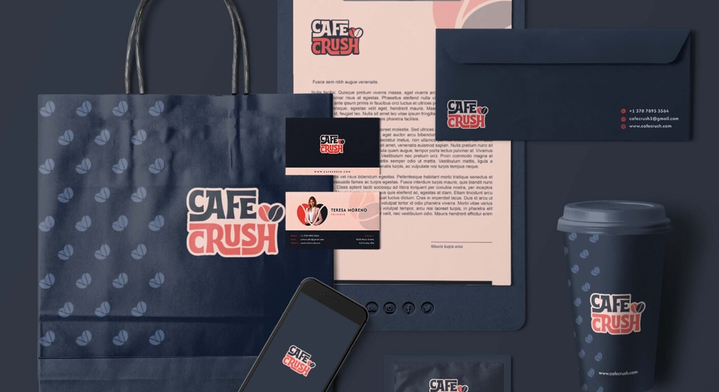Cafe branding mockup design
