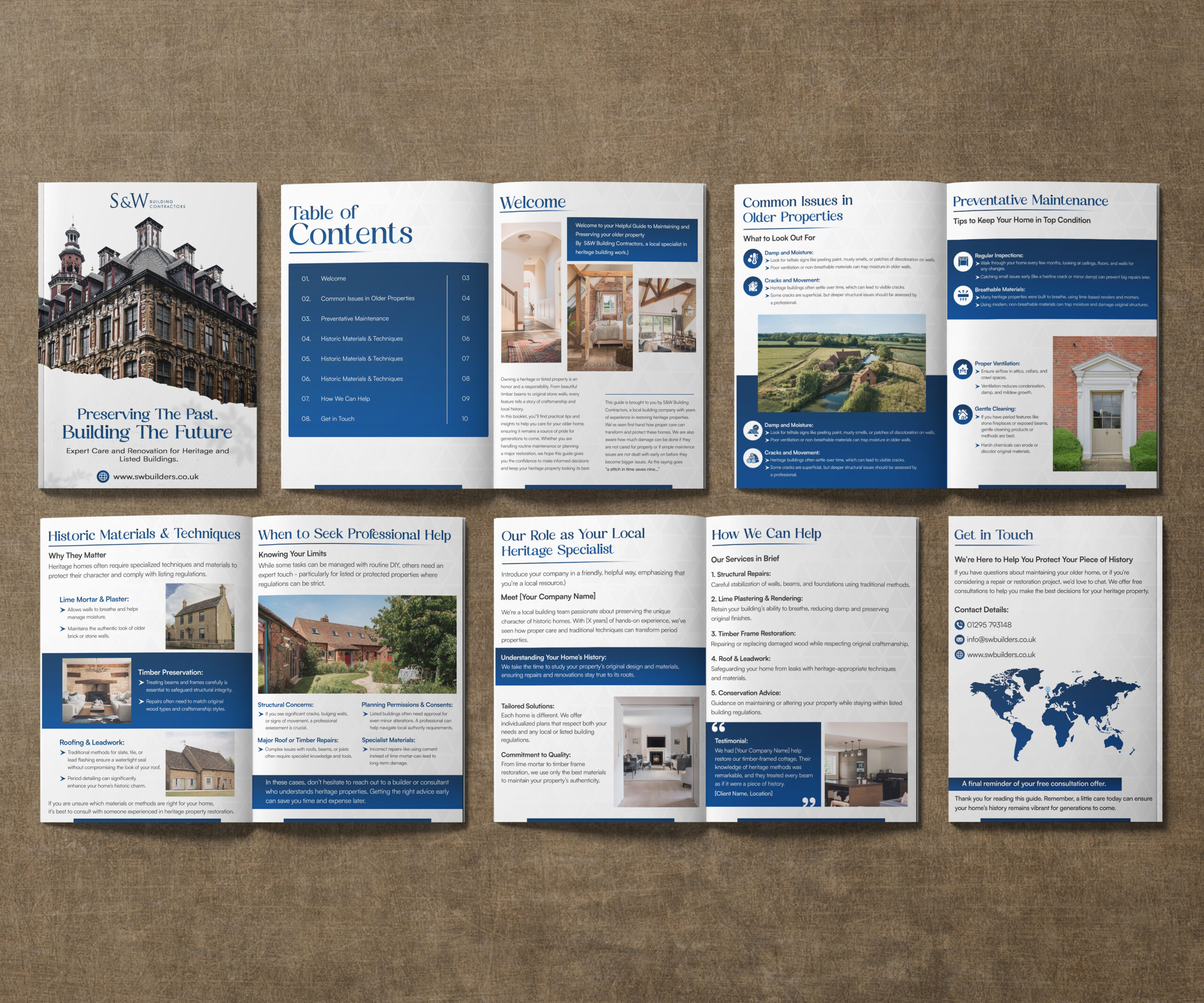 Corporate business brochure design and layout.