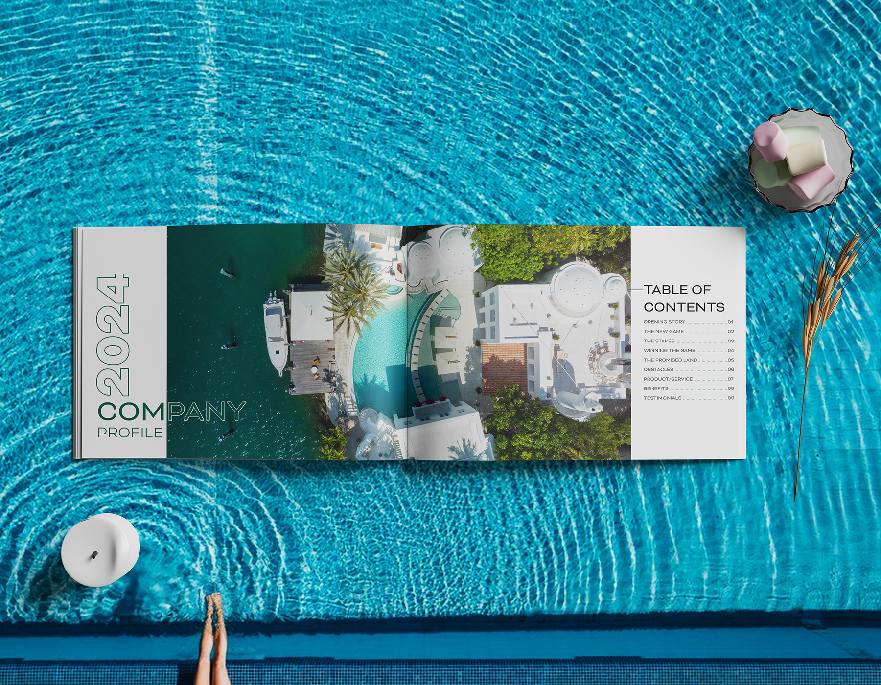 Modern company profile brochure layout design.