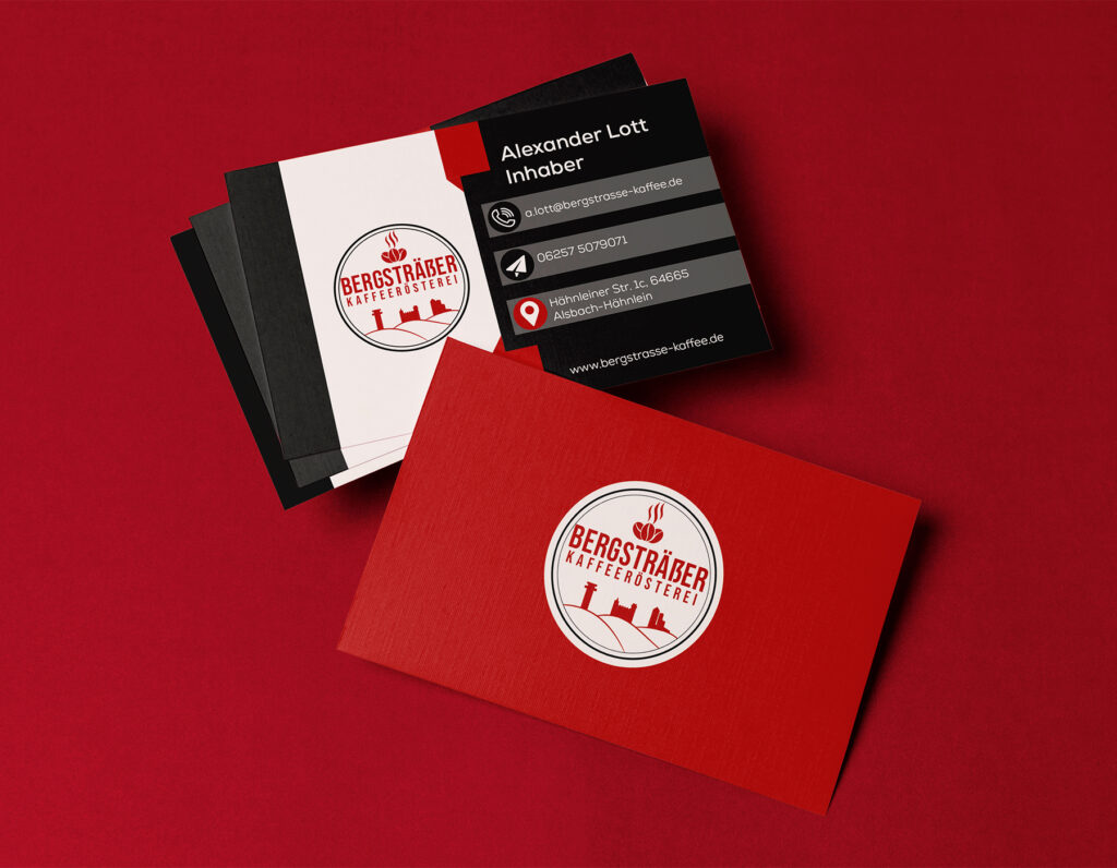 Coffee shop business card and branding stationery design