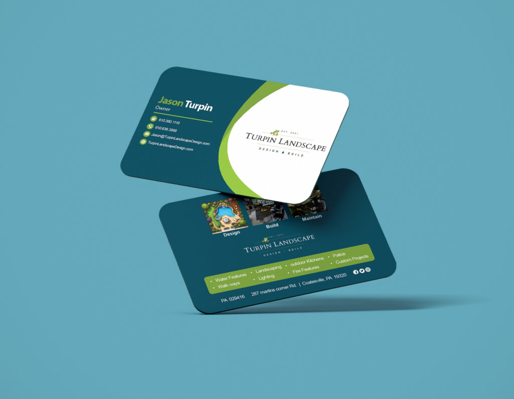 Professional landscaping business card