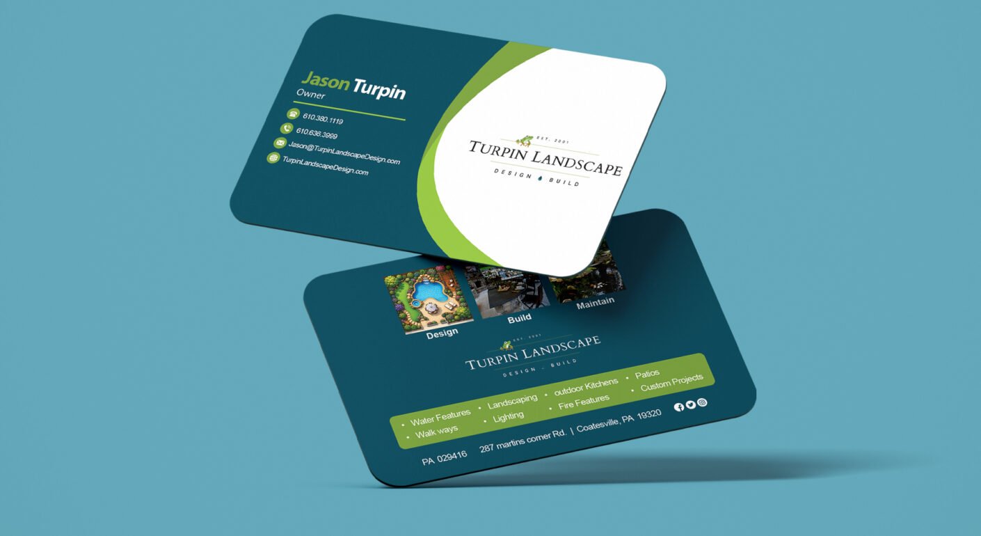 Professional landscaping business card