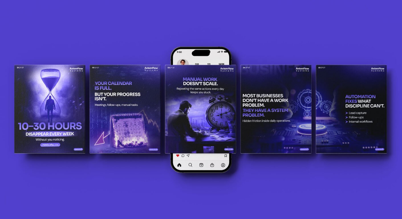 Business automation Instagram carousel design.
