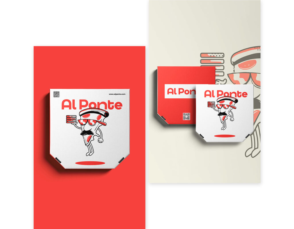 Al Ponte takeaway box design