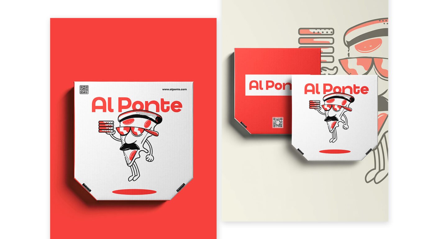 Al Ponte takeaway box design