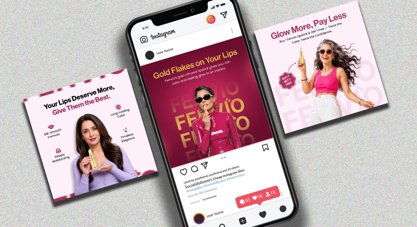 Beauty product Instagram carousel design.