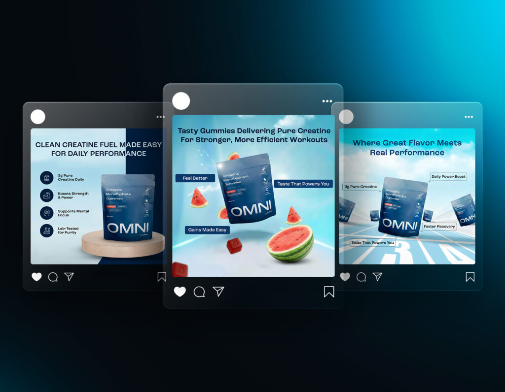 Creatine gummies Instagram post design