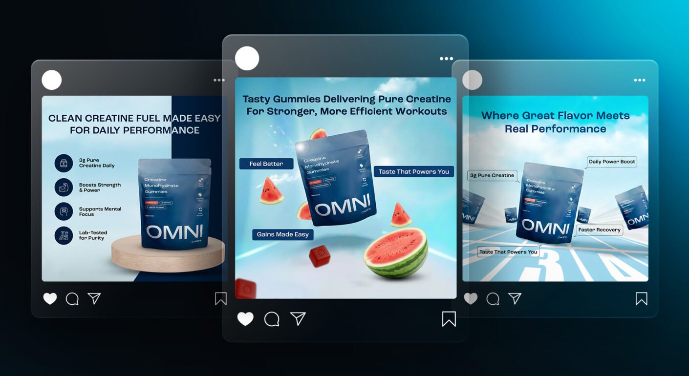 Creatine gummies Instagram post design